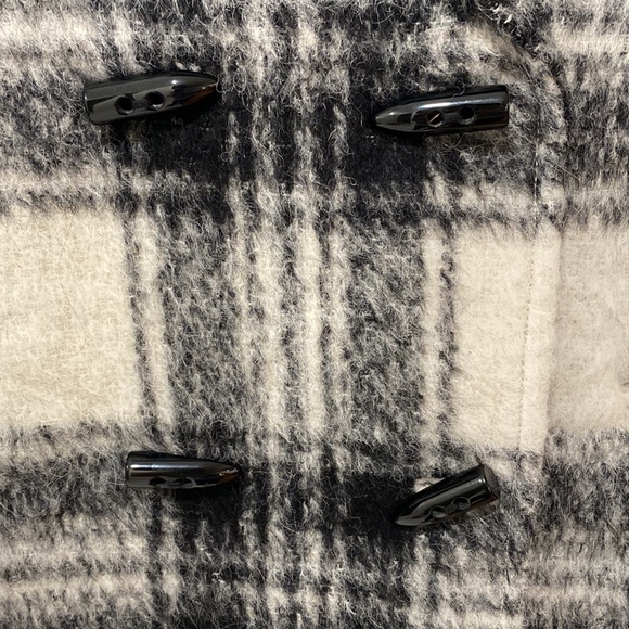 **NWOT ** Pink Tartan Plaid Double Breasted Coat - Picture 6 of 17